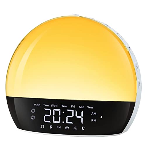 Sunrise Alarm Clock with Bluetooth Speaker and Sound Machine