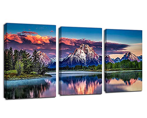 Sunset Landscape Canvas Wall Art for Living Room Wall Decor