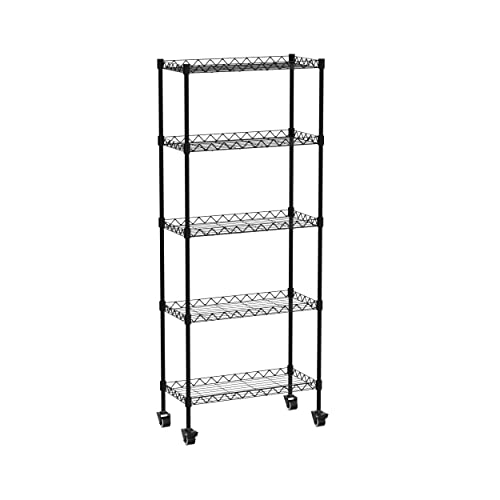 SUOERNUO 5-Shelf Storage Unit on Wheels