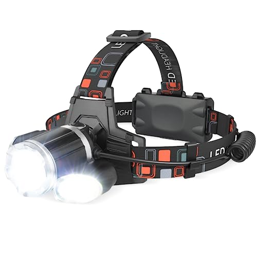 Super Bright Rechargeable Headlamp with Red Light