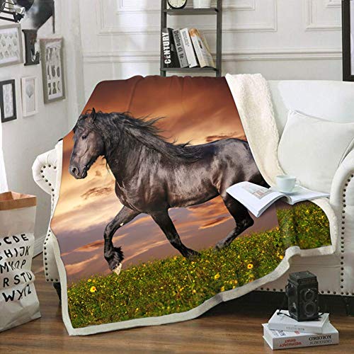 Super Cozy 3D Horse Print Throws Blanket