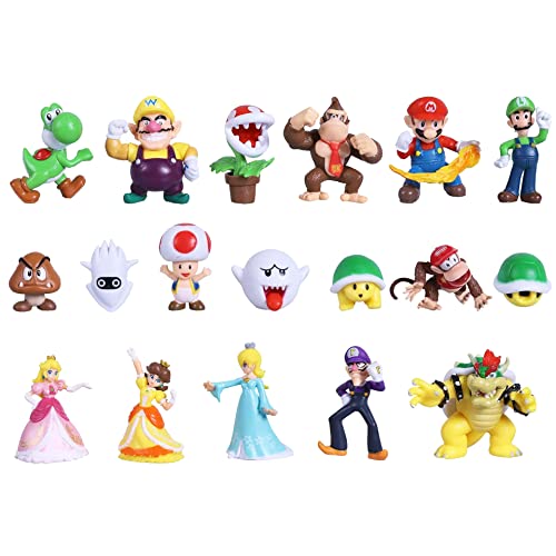 Super Mary Action Figures Bros Decorations PVC Figures Mini Collection for Game Fans