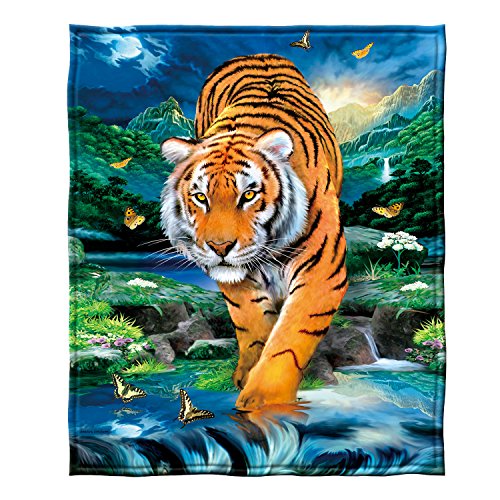 Super Soft Plush Tiger Blanket Throw Fleece Blanket