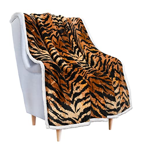 Super Soft Tiger Sherpa Blanket