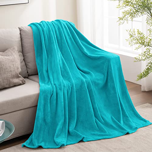 Super Soft & Warm Teal Throw Blanket