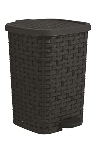 Superio Wicker Step On Trash Can