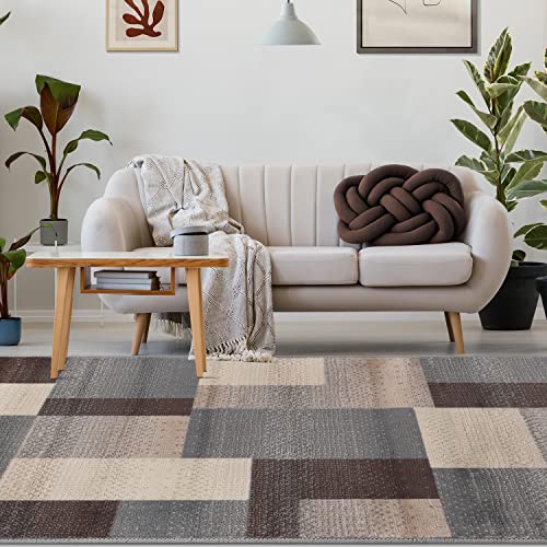 Superior Indoor Large Area Rug, Clifton Collection, Grey