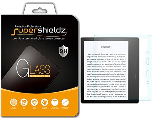 Supershieldz (2 Pack) Designed for Kindle Oasis Tempered Glass Screen Protector, (10th and 9th Generation, 2019 and 2017 Release) Anti Scratch, Bubble Free