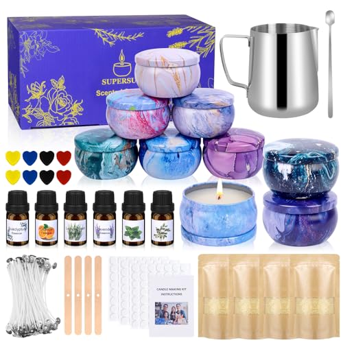 etuolife Complete Candle Making Kits for Adults Beginners,DIY Candle Making  Supplies Include Soy Wax,Wax