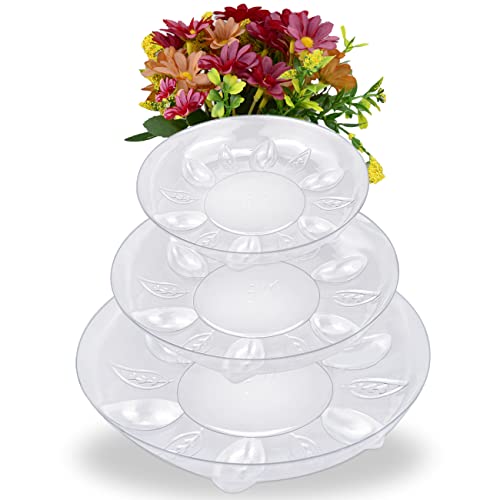 SupKing Plant Saucers - Clear & Durable Pot Trays