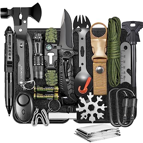 Survival Gear and Equipment Kit 21 in 1: Cool Gadgets for Outdoor Adventure
