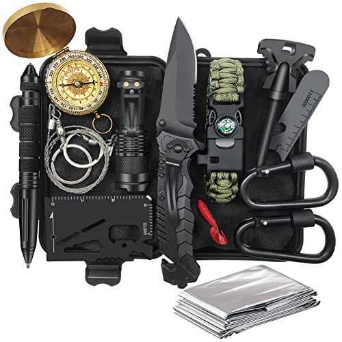 Survival Kit 14-in-1: Ultimate Outdoor Gear and Accessories