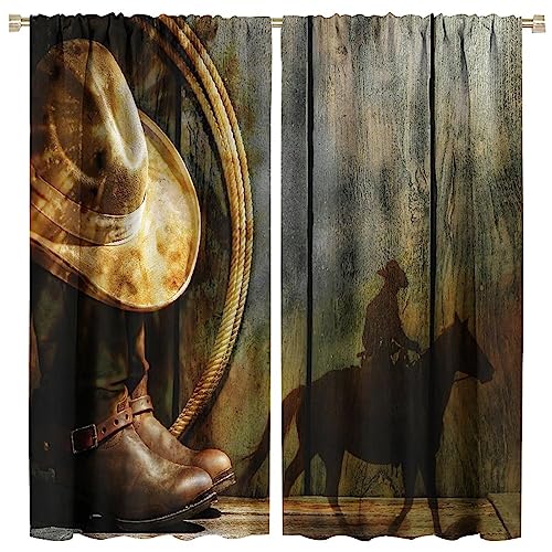 SUSZYUMEI Cowboy Blackout Curtains