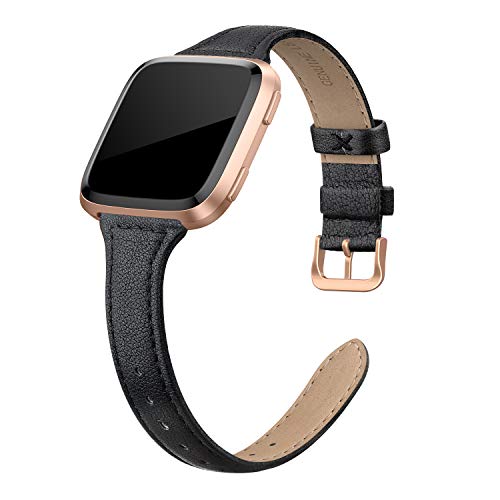 SWEES Leather Bands for Fitbit Versa Women