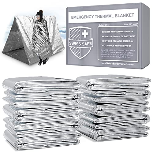 Swiss Safe Emergency Mylar Thermal Blankets