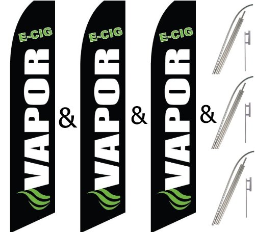 Swooper Flags & Pole Kits Vapor E Cig Electronic Cigarette