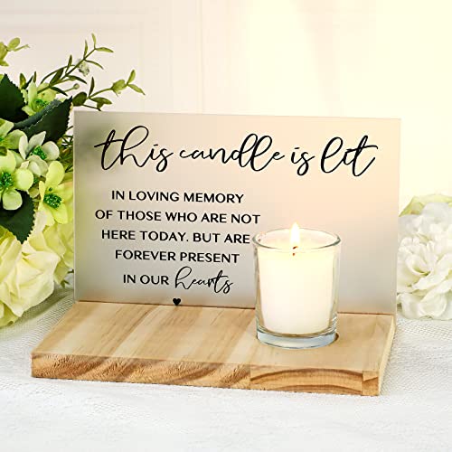 Sympathy Gifts Memorial Candle and Wooden Signs