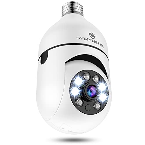 SYMYNELEC Light Bulb Security Camera 2K: Convenient Home Security Solution