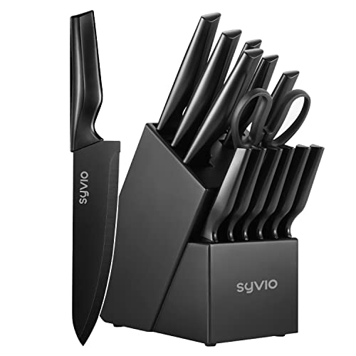 Syvio Kitchen Knife Set with Block