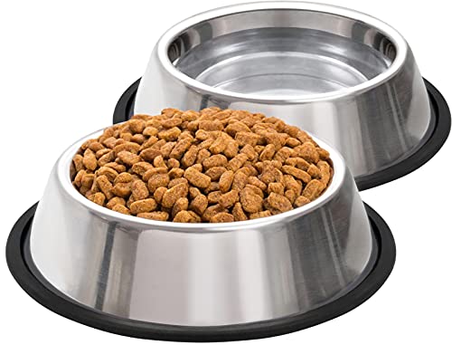 Taglory 2 Pack 2 Cup Stainless Steel Dog Bowls