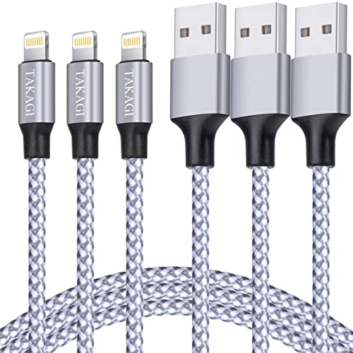 TAKAGI iPhone Charger, Lightning Cable 3PACK