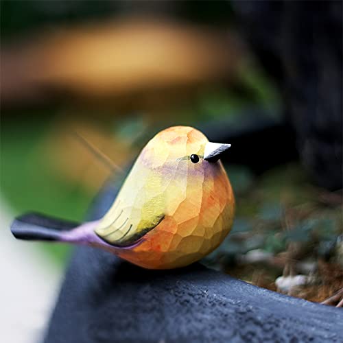 TALKLEK Hand Carved Wooden Bird Figurines