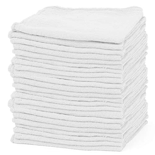 Talvania Shop Towels - Pack of 50 Reusable Cleaning Rags
