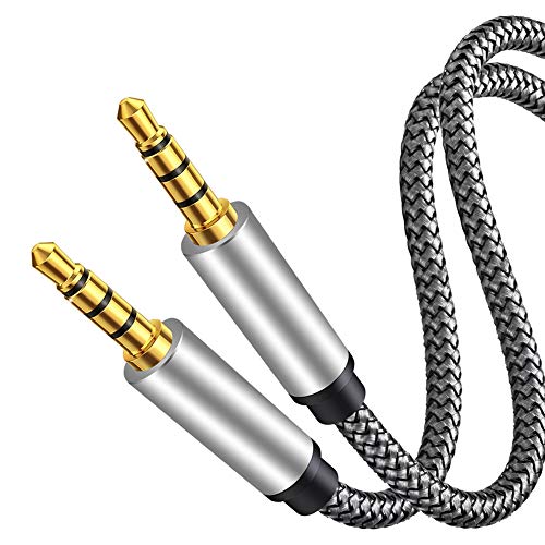 Tan QY Male to Male Audio Cable 1Ft