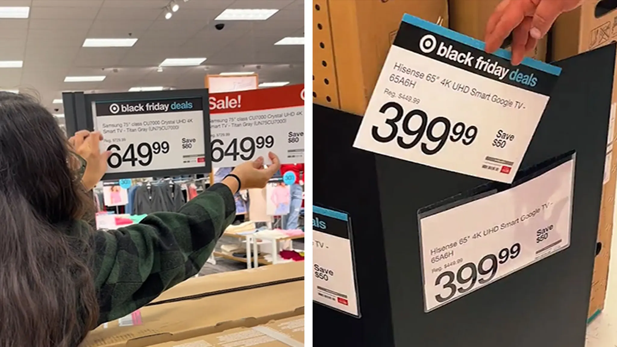 Target Exposed: Black Friday Signage Concealing Same Prices