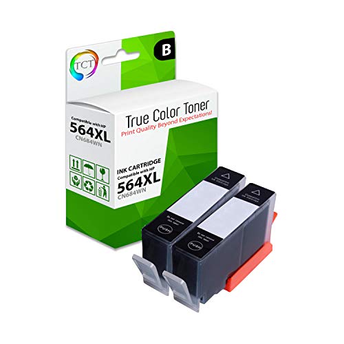 TCT Compatible Ink Cartridge Replacement for HP 564XL 546 XL Black - 2 Pack