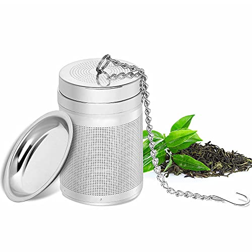 Tea Infuser with Fine Mesh and Extended Chain Hook