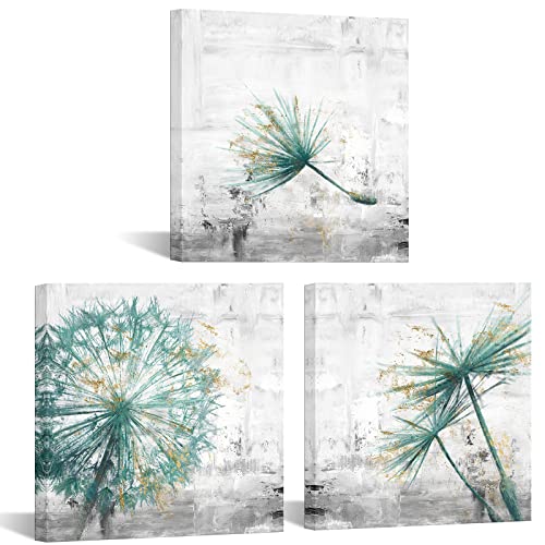 Teal Dandelion Canvas Prints Home Artwork Decoration