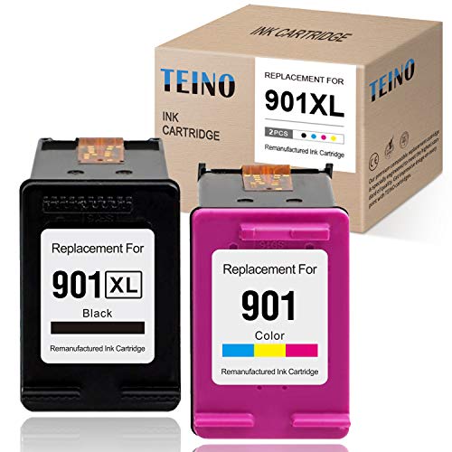 TEINO Ink Cartridges for HP 901 901XL (2-Pack)