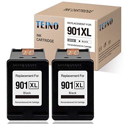 TEINO Remanufactured Ink Cartridges for HP 901XL (2 Pack)