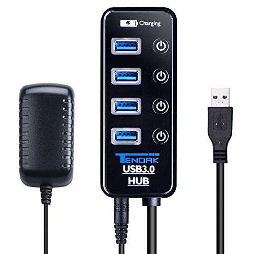 Tendak USB 3.0 Hub with 4 USB 3.0 Data Ports + 1 USB Smart Charging Port