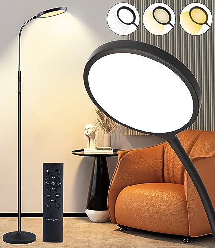 Tenmiro Modern Reading Floor Lamp with Adjustable Colors & Brightness