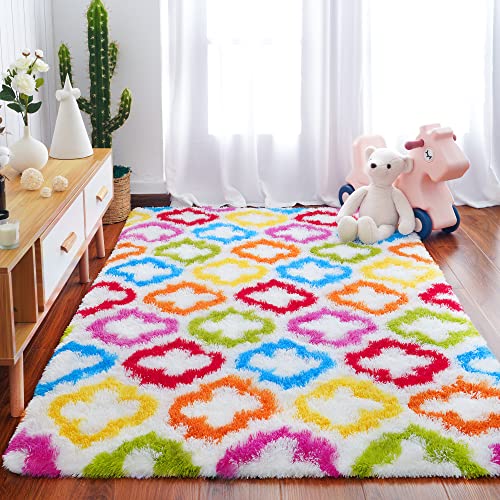 Tepook Fluffy Colorful Rug