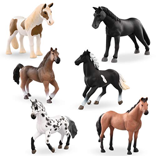 Terra by Battat – 6 Pcs Horse Figurines – Toy Horse Set – Collectible Figurines – Horse Toys for Kids – 3 Years +