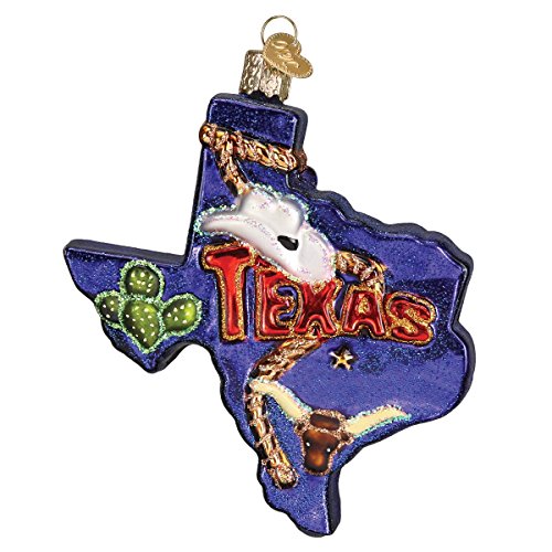 Texas Glass Blown Ornaments for Christmas Tree