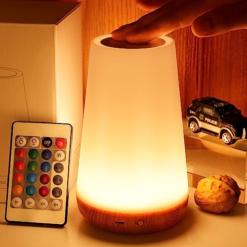 THAUSDAS Night Light - Portable Table Bedside Lamp with Touch Control and Adjustable Brightness