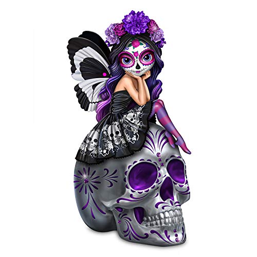 The Hamilton Collection Jasmine Becket-Griffith Spirit of The Dearly Loved Glow-in-The-Dark Sugar Skull Figurine
