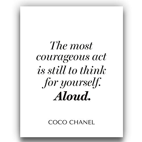 ‘The Most Courageous Act’ Coco Chanel Wall Art