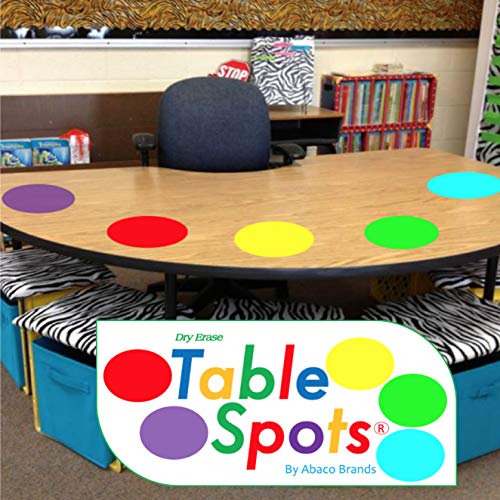 The Original Table Spots for Teachers - Complete Erase, 10 Pack