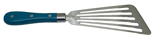 The Pioneer Woman Thin Stainless Steel Metal Spatula 12 1/4" Turner ABS Handle Dishwasher Safe, Teal