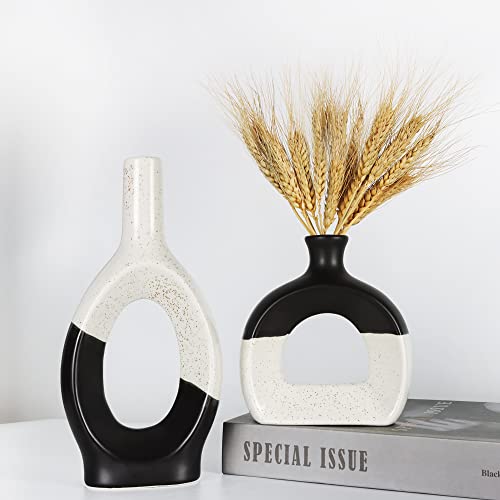 The7boX Black and White Ceramic Vases