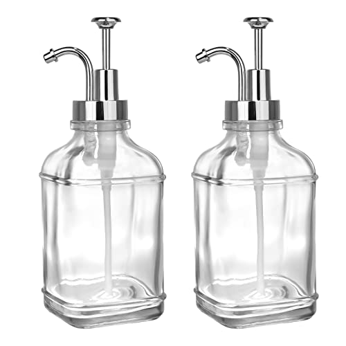 Thick Clear Glass Jar Soap Dispenser