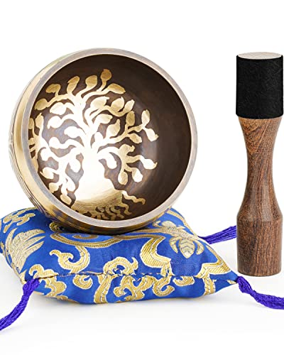 Tibetan Singing Bowls Set with Instructions and Gift Box