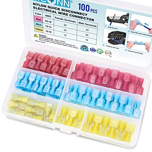 TICONN Nylon Spade Quick Disconnect Connectors Kit