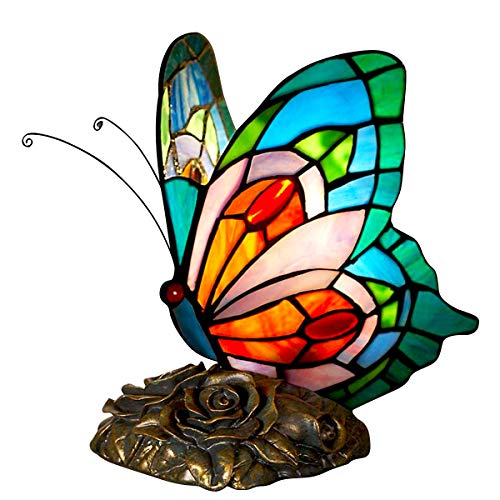 Tiffany Table Lamp with Stained Glass Shade