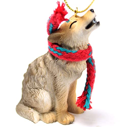 Timber Wolf Mini Christmas Ornament - Delightful!
